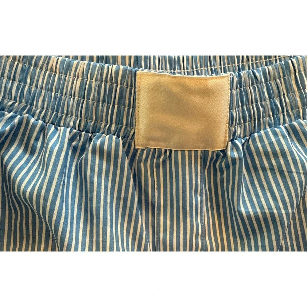 Boxer Shorts Blue & White Striped‎ Women's Size Medium